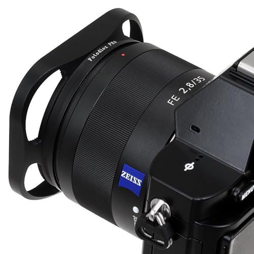 Fotodiox Pro Rangefinder Inspired Lens Hood Compatible with RX1 / RX1 R / RX1 RII and Various E-Mount Lenses - All Metal Rangefinder Style Hood (Replaces LHP-1 Hood)