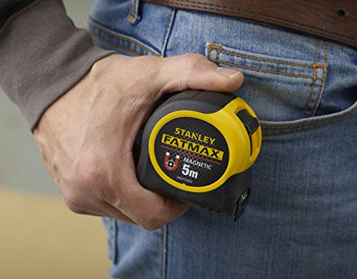 Stanley FatMax Blade Armor Tape Measure, Magnetic Hook (5 m Length, Lock, Automatic Return, Belt Clip) FMHT0-33864 1 - Pack