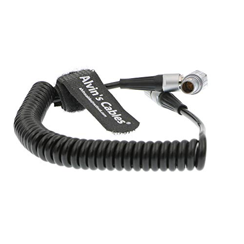 Alvin's Cables 5 Pin Timecode Coiled Cable for ARRI Alexa Sound Devices ZAXCOM DENECKE XL-LL Right Angle 5pin