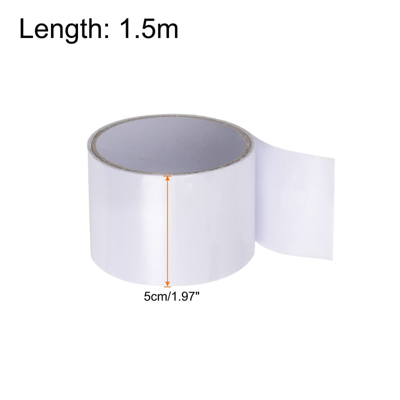 HARFINGTON Waterproof Patch Seal Tape 2" x5' Leak Repair Tape for Plastic Bucket/Basin Hoses Duct Pipes, White 2"x5'