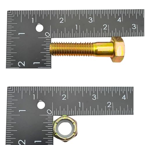 Quantum Forge 1/2-13 x 2 Grade 8 hex bolts with flat washers and nylon lock nuts, 4-pack