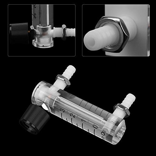 Gas Flow Meter, Gas Flowmeter 0-3LPM Flow Meter with Control Valve for Oxygen/Air/Gas etc., Pressure ≤ 0.6 MPa, with 8 mm Barb