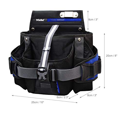 Niche working pouch tool bag for organizing hand tools, shown in a compact durable design