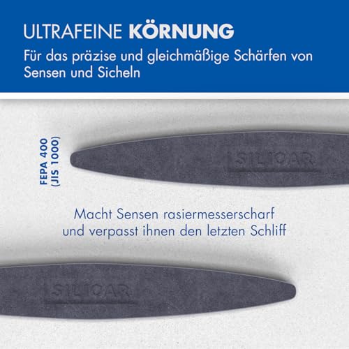 Zische scythe whetstone Silicar red brand ultra fine 260 x 36 x 15 mm - sharpening stone for scythes and sickles - sharpening stone made of silicon carbide - grain FEPA 400