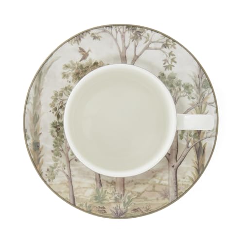 Spode Kit Kemp Tall Trees 10oz Teacup and Saucer