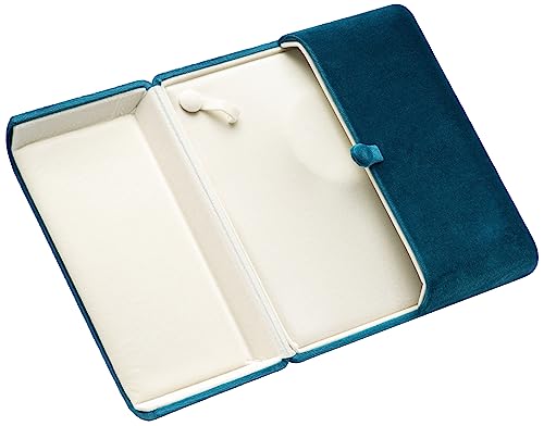 Velvet Big Chunky Pearl Necklace Gift Box Showcase Jewelry Storage Case (Blue) Blue