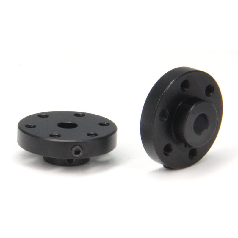[Australia - AusPower] - Zeberoxyz 2pcs Black Rigid Flange Shaft Coupling with M3 Thread for 5mm Shaft Motor Guide Shaft Coupler Motor Connector for DIY 3D Printer Parts (5mm, Black) 