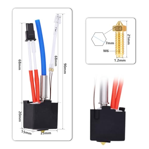 Hotend Kit for Anycbic Kobra 2, 3D Printer Assembled Print Hot End Kit for Kobra 2, Kobra 2 Neo, Kobra 2 Pro, Kobra 2 Plus, Kobra 2 Max High Speed 3D Printers