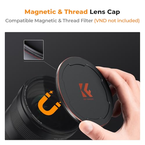 K&F CONCEPT 62mm Magnetic ND8 Lens Filter+Magnetic Basic Ring+Lens Cap