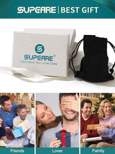 Supcare Cross Necklace for Men Women, Stainless Steel Plain/Bible Cross Pendant Necklaces Gold/Black, Adjustable Sturdy Chain 22+2Inches - With Gift Box Black