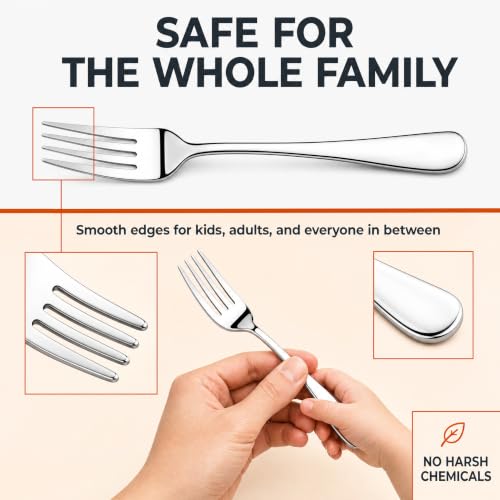 NICE KITCHEN 16 Pieces Dinner Forks Set,8" Fork,Stainless Steel Dinner Fork