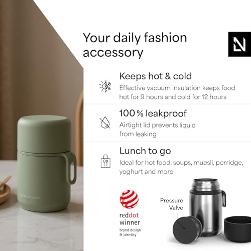 LARS NYSØM Stainless Steel Vacuum Insulated Food Jar 24oz Thermo Hot Food 23.7 Ounces