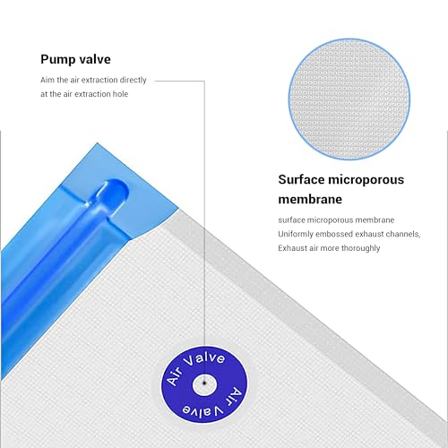 Filament Vacuum Bag Kit 3D Printer Filament Moisture Resistant Compression Storage Bag, 10 Bags with 10 Desiccants and 1 Hand Pump, Ideal for Keeping Filament Dry (10Pack Resealable Vacuum Bags Kit) Filament Vacuum Storage Bag Set - 1 SET