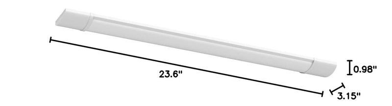 [Australia - AusPower] - Sararoom 2ft Led Shop Light Fixture, 20W LED Tube Light, 2400lm,4000K Neutral White, 60cm 23.6inch LED Garage Closet Light Ceiling Light for Office Home Basement, No Plug, No Ground Wire 2FT 20W 1Pc 