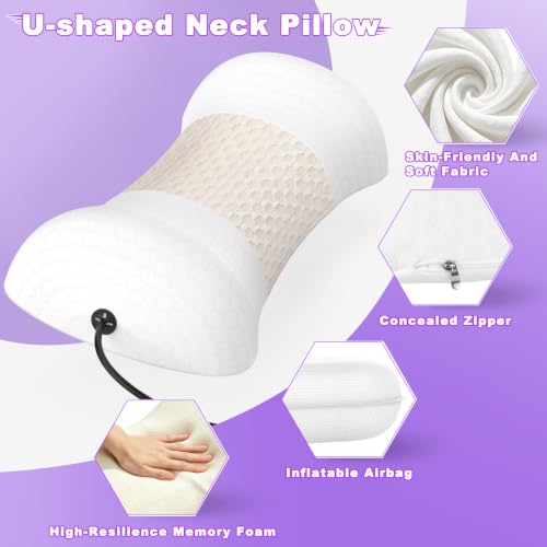 Inflatable Memory Foam Lumbar Support Pillow