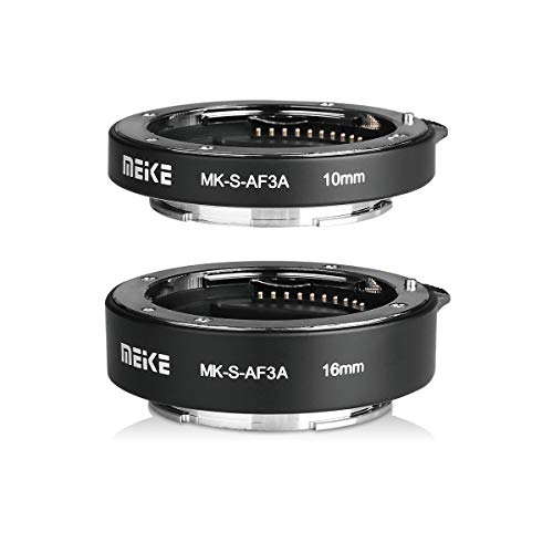 Meike S-AF3A Auto Focus Macro Extension Tube Set for Sony E/FE Mount Camera Mk-s-af3a