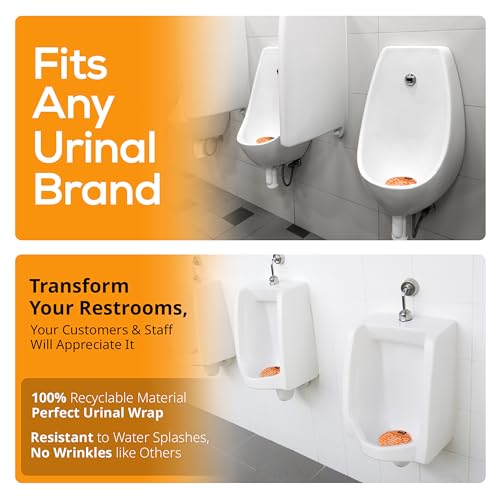 Alwees Fresh Urinal Mats Scented 10 Pieces - Anti-Splash Urinal Screens, Odour Neutraliser & Deodoriser Pads, Long Lasting Urinal Blocks, Fits Most Commercial & Home Urinals - Mango Mango - 10 pieces