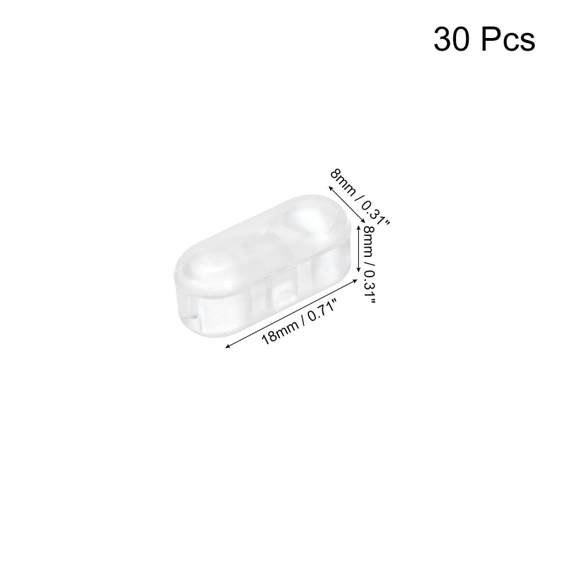 [Australia - AusPower] - uxcell Blind Chain Connector 30Pcs Plastic Bead Ball Chain Cord Connectors for Roman Roller Shades Bead Blinds Curtain Beaded Chain Fit 4.5mm Bead Transparent 