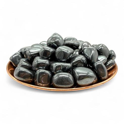Pachamama Essentials Hematite Tumbled Stone - Healing Stone (5) 5 Oval