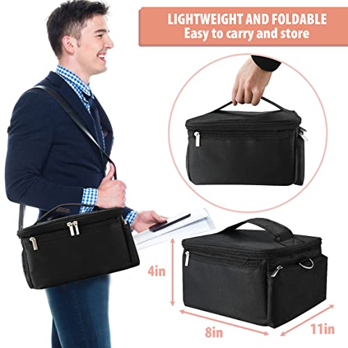 3-in-1 Portable Oven, 12V/24V Car Dual Use, Heated Lunch Box, Food Warmer, Safe & Convenient, Compatible with Containers, 11" x 8" x 4"