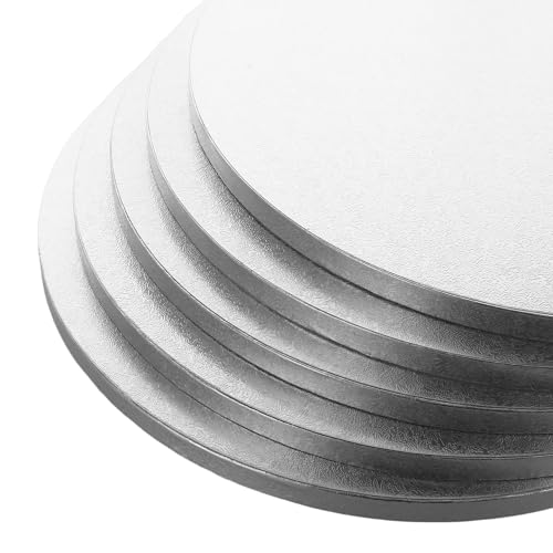 Culpitt Cake Board, Cake Drum, Silver Fern, 10 Inch (254mm) Round, 0.5 Inch (13mm) Thick, (Pack of 5 Boards) 2 pack 10 inch
