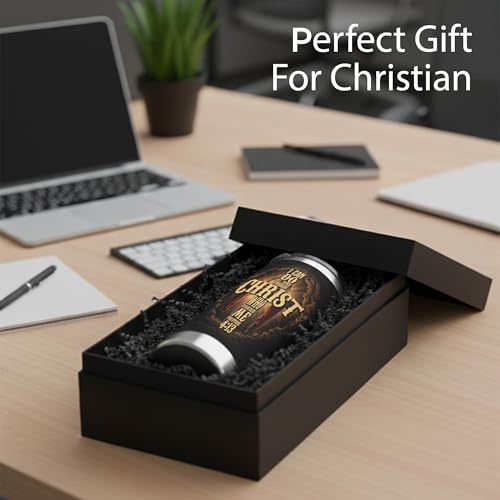 Christian Fathers Day Gift, Christian Gift for Men, Coffee Tumbler with Bible Verse - I Can Do All Things Through Christ, Religious Mugs for Men, Pastor Tumbler, Christmas Man of God Gifts Christian 01
