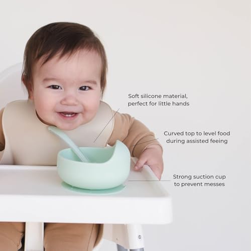 Baby's Brew Baby Feeding Set, Suction Bowl Spoons Snack Cup, Pink Pink Cup + Pink Bowl