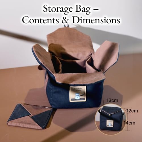 Carrying Case for UPHOT & UPTANK Portable Espresso Machines, Travel Coffee Bag with CO₂ Cartridge Storage & Heat-Resistant Mat (Dunkelblau, R-Bag) Dunkelblau