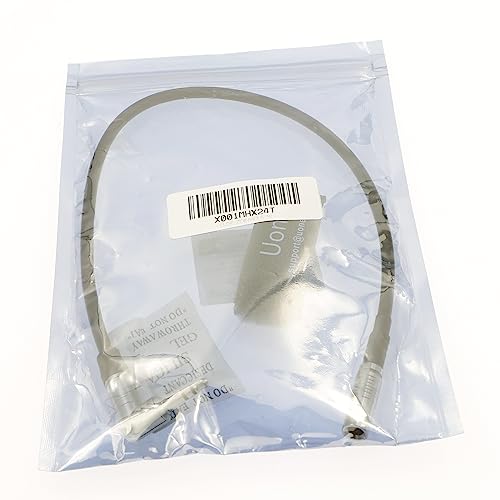 Uonecn Timecode Cable DIN 1.0/2.3 to 3.5mm TRS 90 Degree Time Code Cord for Canon R5C Tentacle Sync Easy-plug DIN to RightAngle 3.5mm