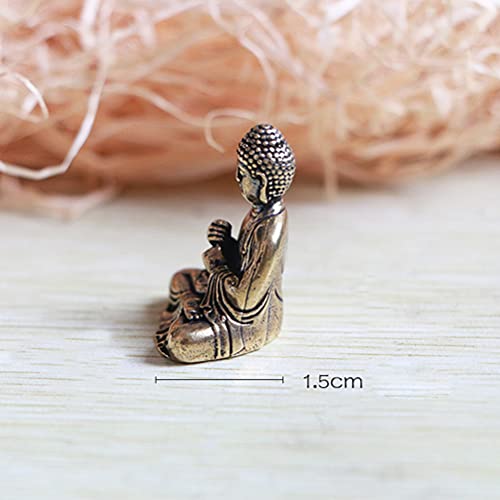 Pure Brass Miniature shakyamuni Buddha Decoration Home Decor Miniature Figurine