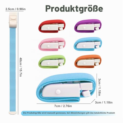 Pack of 6 Storage Tube Blood Removal Vein Stowage Elastic Storage Hose | Highly Flexible Blood Collection Tourniquet for First Aid Kit Outdoor, Camping, Hiking, Combat, Mountaineering, Household Tourniquet Warm Colour