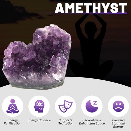 90-110g 1PC Amethyst Crystal Cluster, Natural Amethyst Stone 90-110g