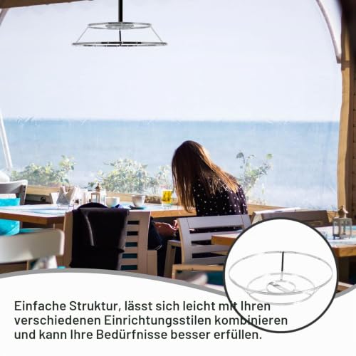 Anneome Lampshade Frame Made of Metal Hanging Lamp Frame for DIY Lampshade Lampshade Holder for Table Lamps and Desk Lamps Easy Assembly for Home, Office and Bar 9.84 x 9.84 x 2.36 Inches