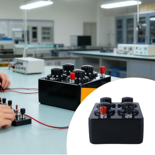 Simple Resistance Box, Precision Teaching Device with Variable Decade, Resistance 9999 Ohm, Adjustable in 4 Levels, 23023