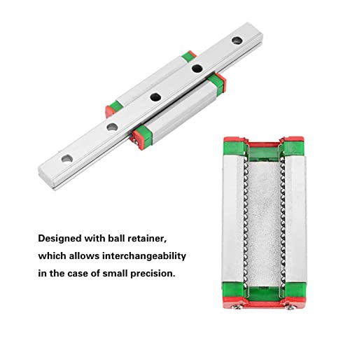 Linear Guide Rail, 9mm MGN9H Wide Miniature Linear Motion Rail + Sliding Block for Automatic Equipment, Precision Measuring Equipment (100mm)