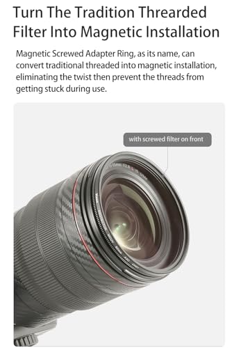 Kase IDIY Inlaid Adapter Kit Converts Conventional Screw-in Filter to Magnetic (72mm) 72mm