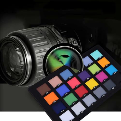 Color test card for camera calibration, digital color correction, 24-color card test for color matching in photo and video editing palette board