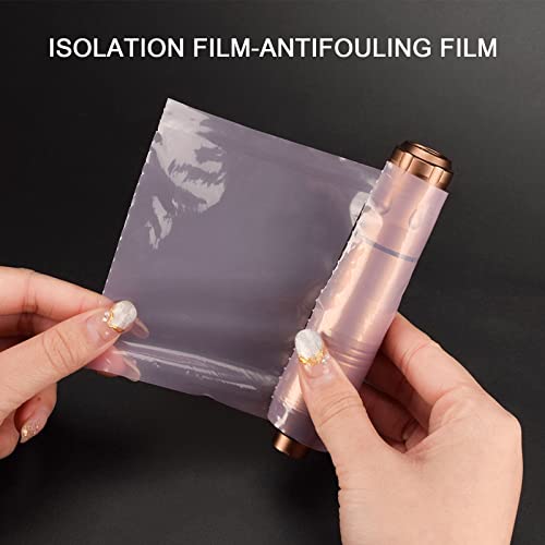 Dental Protective Film, 1200 Sheets, PE Disposable Protective Film, Plastic Tattoo Protective Film for Dental Materials, Barrier Film, Sticky (Pink) Pink