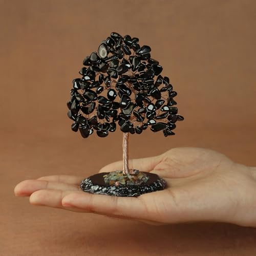 Obsidian Crystal Tree of Life Healing Stones Obsidian 11cm