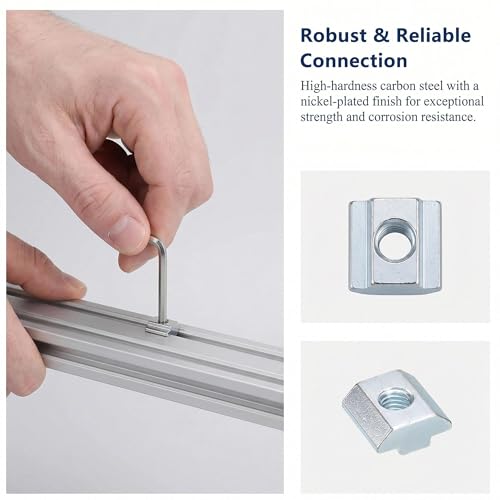 30 pack RiseDirectly M4 T-nuts for 4040 aluminum extrusion profile, 40 series slot nuts
