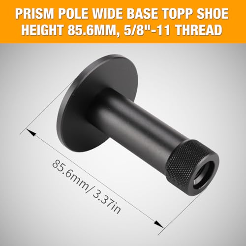 MOETER Prism Pole Wide Base Topo Shoe with 5/8 x 11 Thread Aluminum Survey Foot