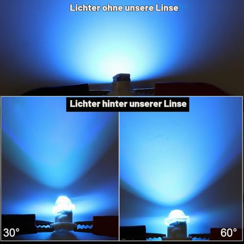 PATIKIL LED Convex Lens 30 Pack 30° Beam Angle Acrylic LED Optical Convex Condenser Lens for 5050 LED Strip Lamp Beads 30 Degrees