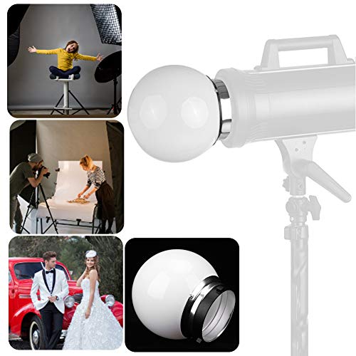 Acouto 15cm Soft Light Ball for Bowens Mount General Flash Lampshade Diffuser Photography Accessory White Translucent