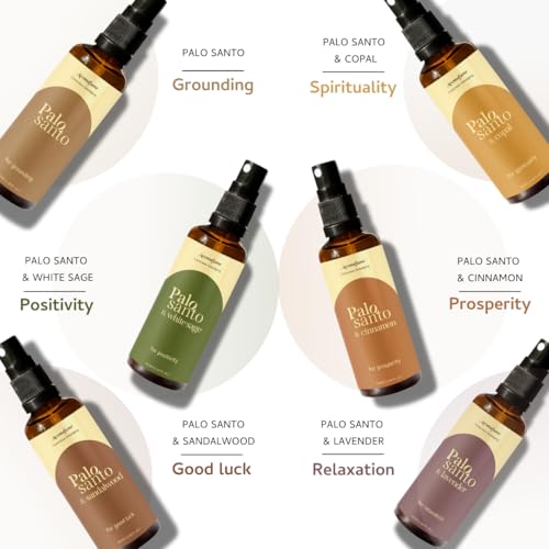 Palo Santo Smudge Spray Gift Set, 6x50ml, Aromafume