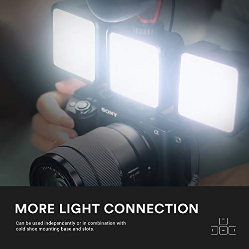 Godox LED6R Magnetic RGB Video Light LED Camera Light w/3 Cold Shoe Mount