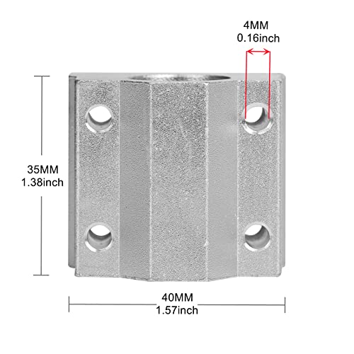 4Pcs SCS10UU Linear Motion Ball Bearing Slide Unit Bushing(10MM Inner Dia.) for CNC Machine Linear Sliding, 3D Printer Part