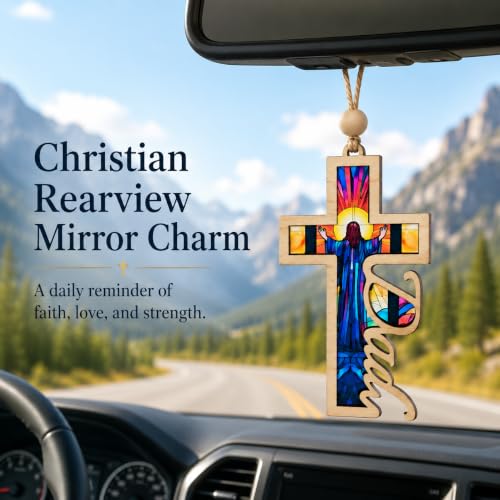 Cross Suncatcher, Christian Christmas Ornament for Dad Dad-jesus