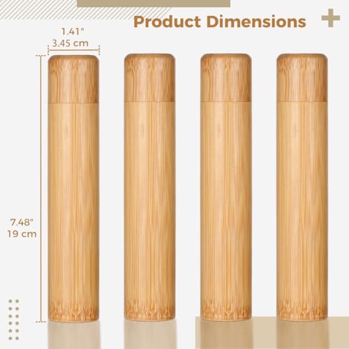 4PCS Bamboo Scattering Urns for Human Ashes, Cremation Ashes Tube Urns, Small Bamboo Scattering Urns for Dog Cat Pet Ashes, Scattering Your Loved One’s Ashe in Your Favorite Place