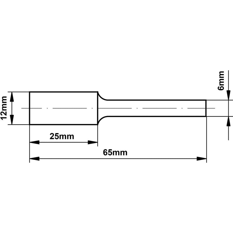 [Australia - AusPower] - Ultra Co Coated Carbide Burr 12mm (Metric) Diameter with 6mm Metric Shank, (Specially with Chipbreaker) TJR... (Cylinder) cylinders 