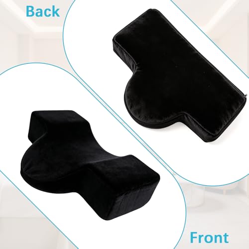 Beauty Salon Lashing Pillow,Comfortable Velvet Memory Foam Eyelash Extension Pillow,Ergonomic Neck Pillow,Protect The Neck When Used for Lash Extension Grafting Make Up